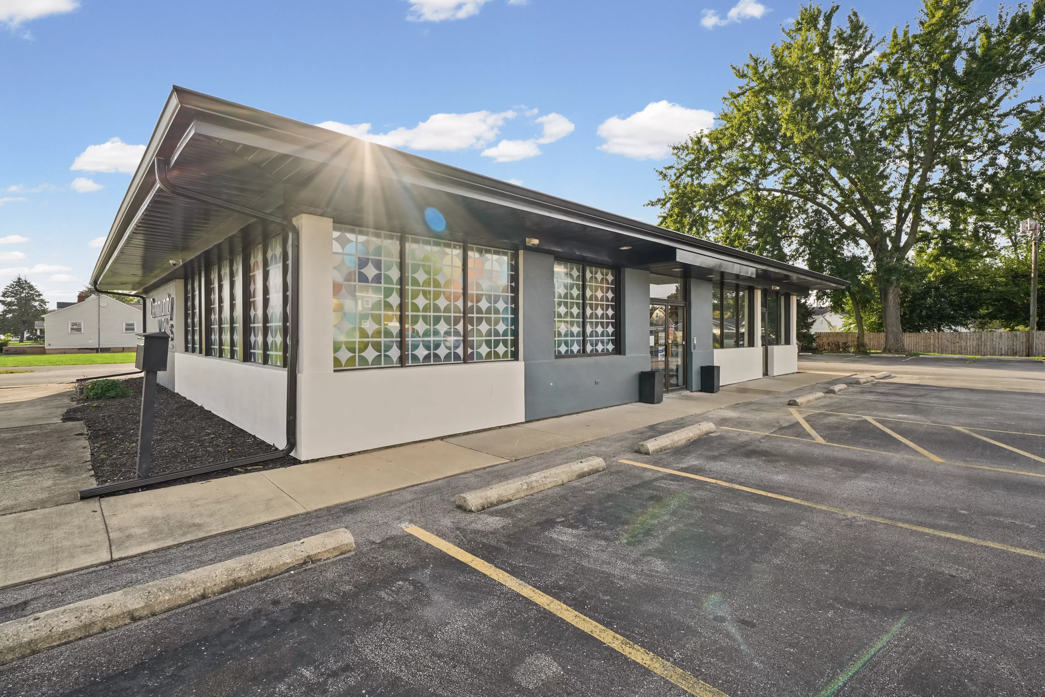 outside building